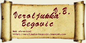 Veroljupka Begović vizit kartica
